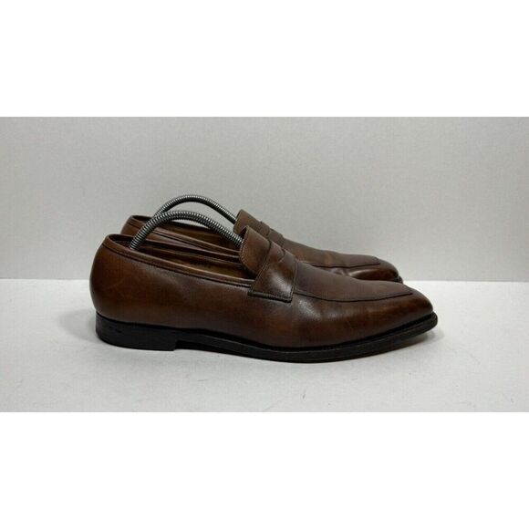 Classic Brown Leather Loafers - Picture 1 of 8